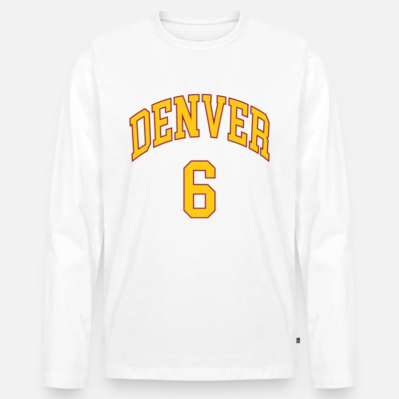 Denver 6 - Männer Premium Bio Langarmshirt - Weiß