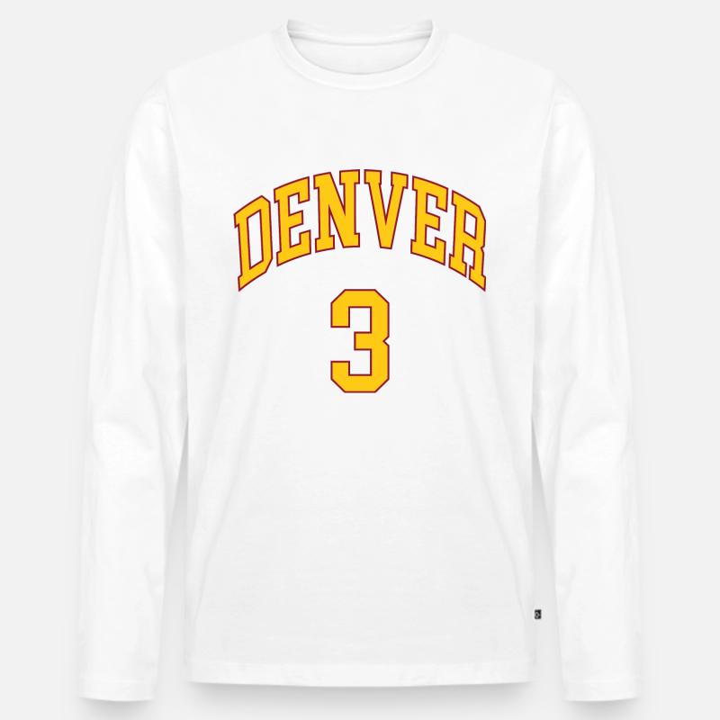 Denver 3 - Männer Premium Bio Langarmshirt - Weiß
