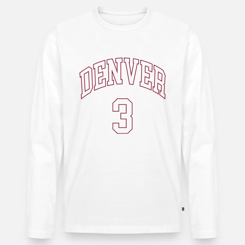 Denver 3 - Männer Premium Bio Langarmshirt - Weiß
