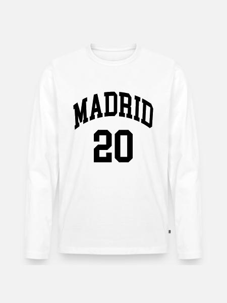 Madrid 20 - Men's Premium Organic Long Sleeve Shirt - white