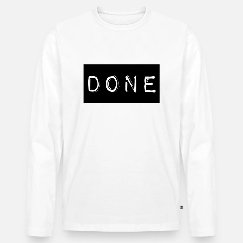 Done - Männer Premium Bio Langarmshirt - Weiß
