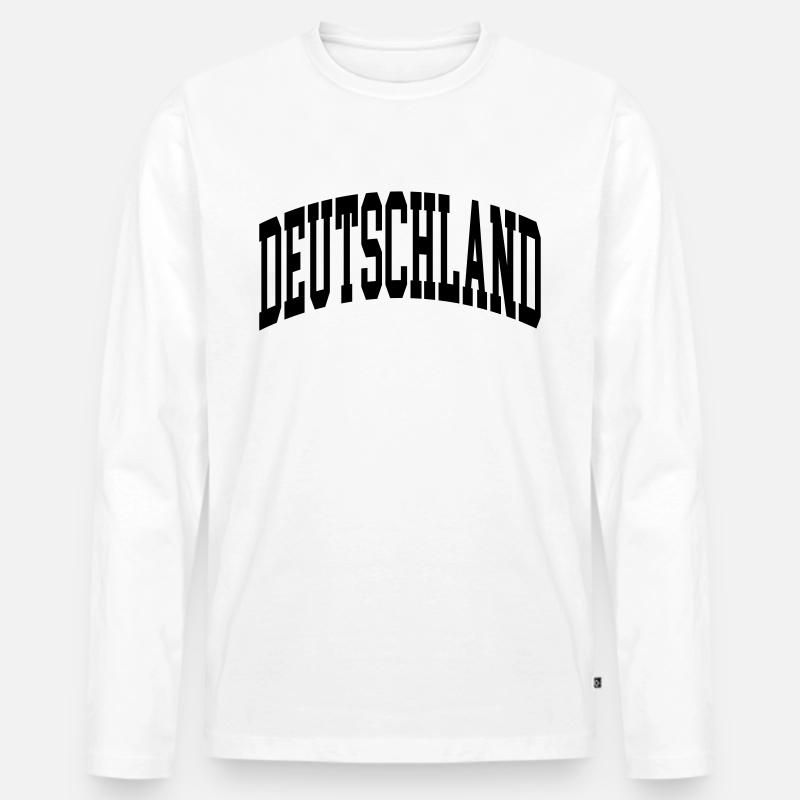 Deutschland - Männer Premium Bio Langarmshirt - Weiß