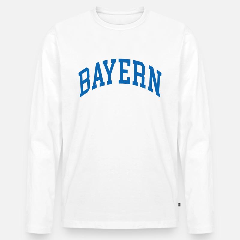 Bayern - Männer Premium Bio Langarmshirt - Weiß