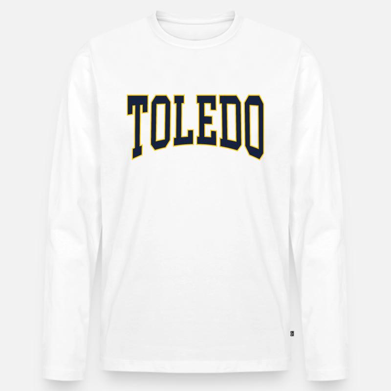 Toledo - Männer Premium Bio Langarmshirt - Weiß