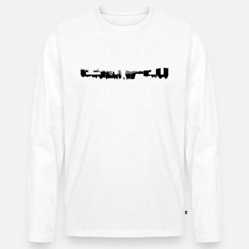 Évadé de Woods - T-shirt manches longues Premium bio Homme - blanc