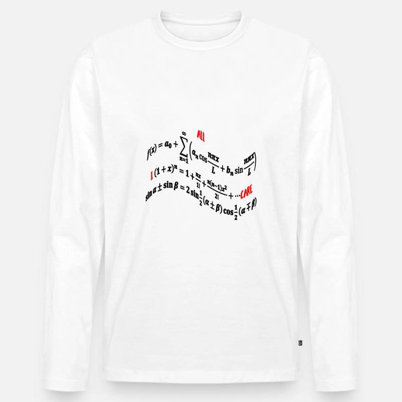 Mathe Formeln - Männer Premium Bio Langarmshirt - Weiß