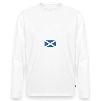 Écosse Drapeau de l’Écosse - T-shirt manches longues Premium bio Homme - blanc - Devant - Nico (187cm)