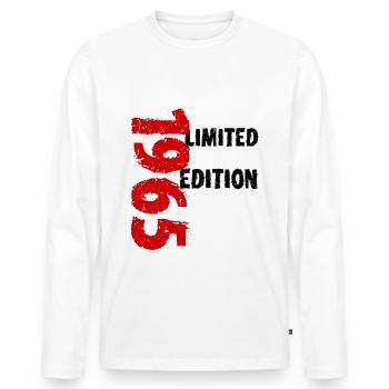 1965 Limited Edition 58th Birthday Gift Fun - Men's Premium Organic Long Sleeve Shirt - white - Front - Nico (187cm)