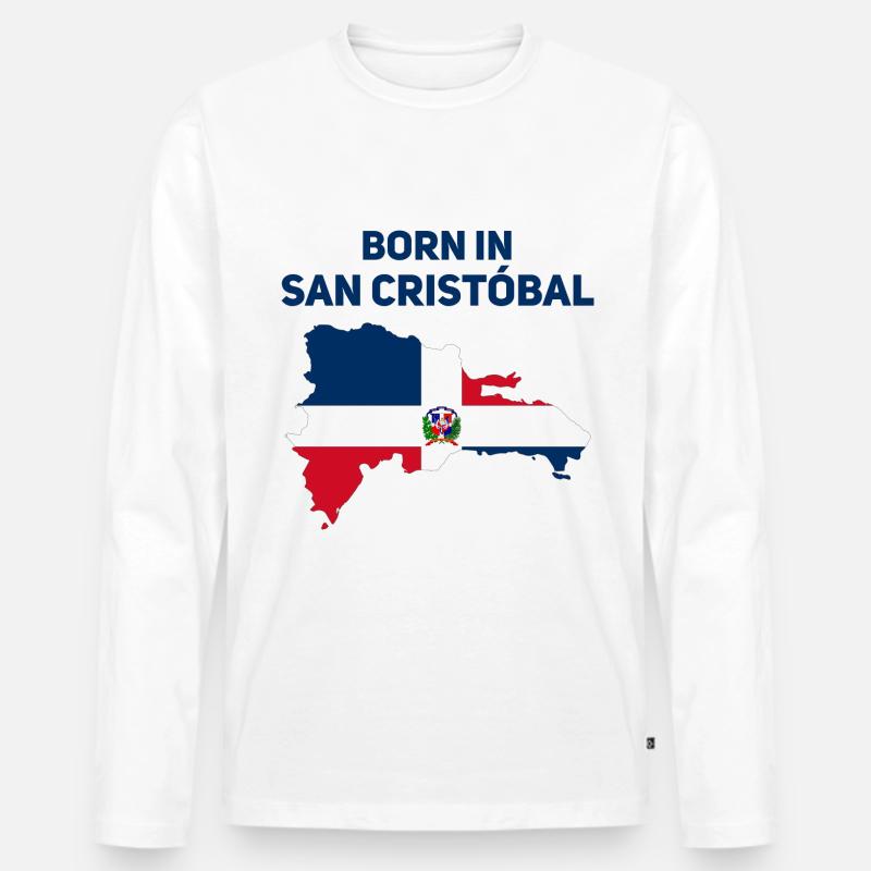 San Cristobal - Männer Premium Bio Langarmshirt - Weiß