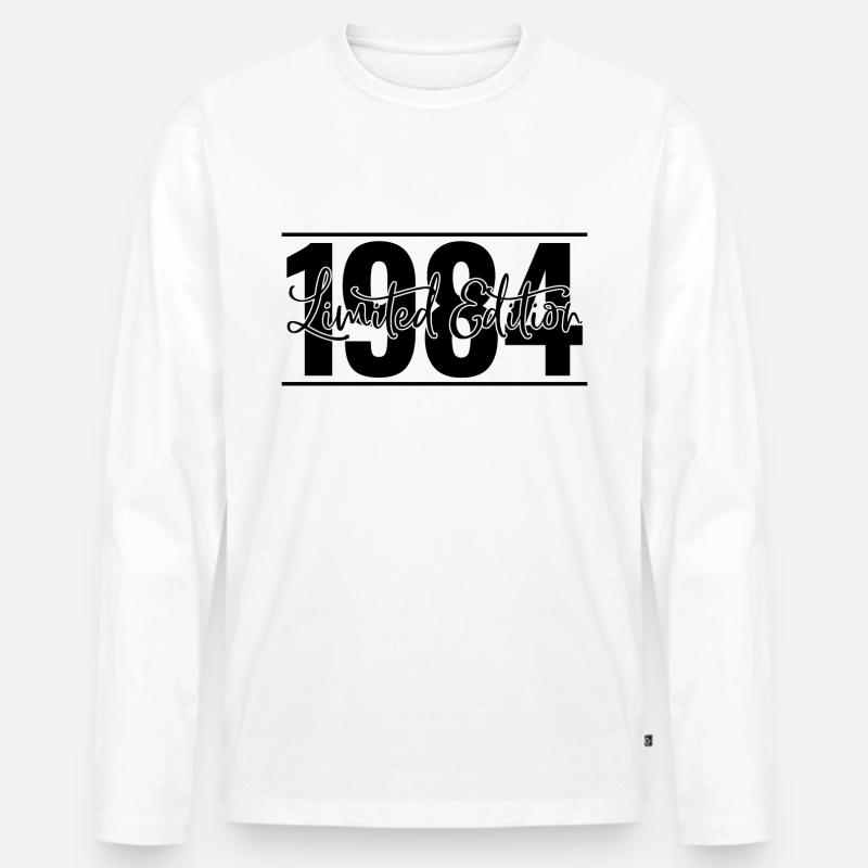 Limited Edition 1984 - Männer Premium Bio Langarmshirt - Weiß
