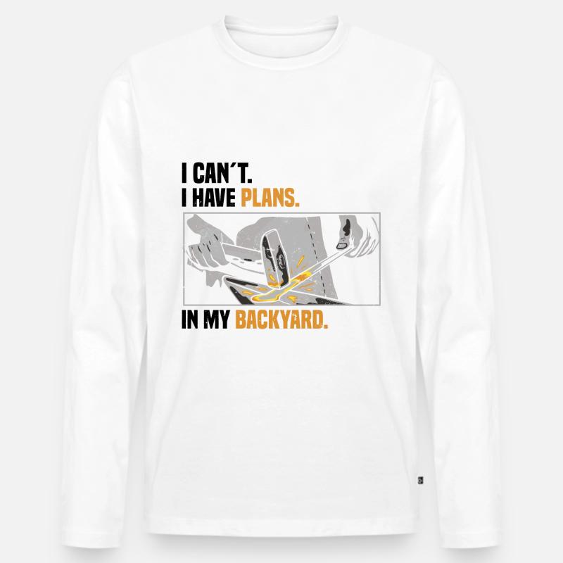 Schmieden - Männer Premium Bio Langarmshirt - Weiß