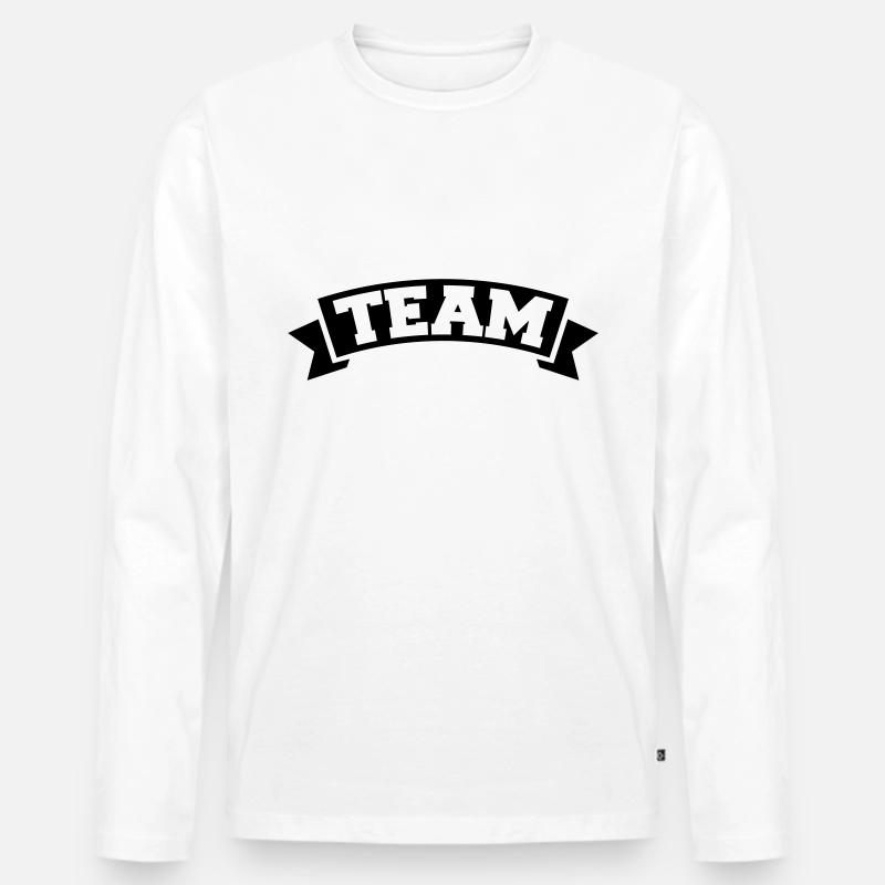 team banderole - Männer Premium Bio Langarmshirt - Weiß