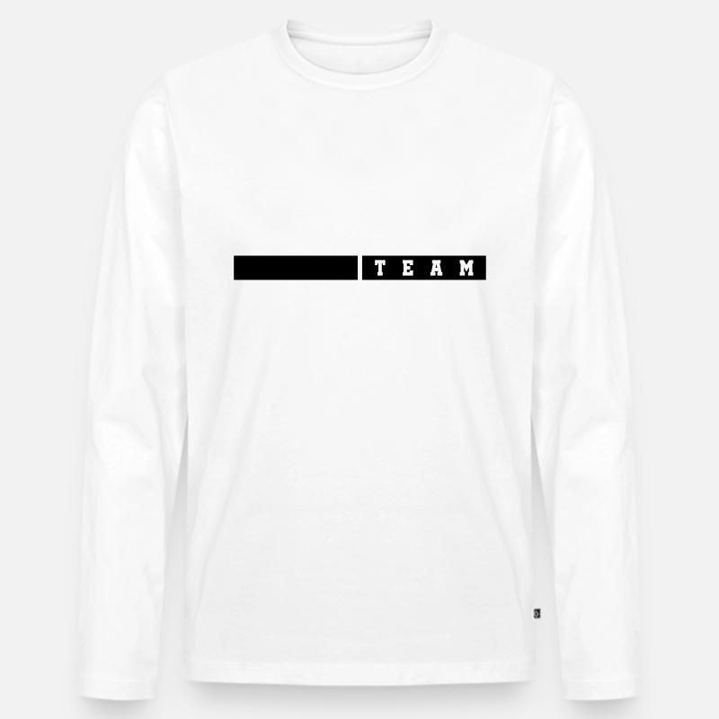 team linie - Männer Premium Bio Langarmshirt - Weiß