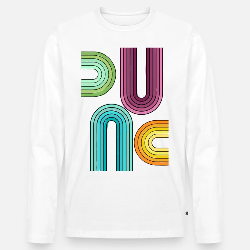 buntes Muster - Männer Premium Bio Langarmshirt - Weiß