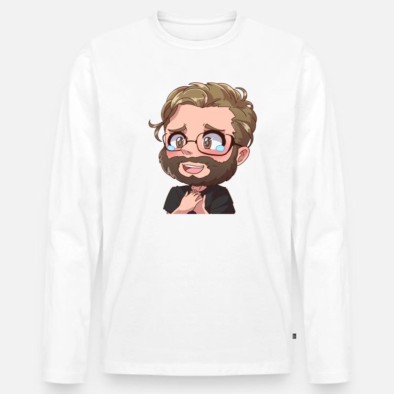 Blush Manny - Männer Premium Bio Langarmshirt - Weiß