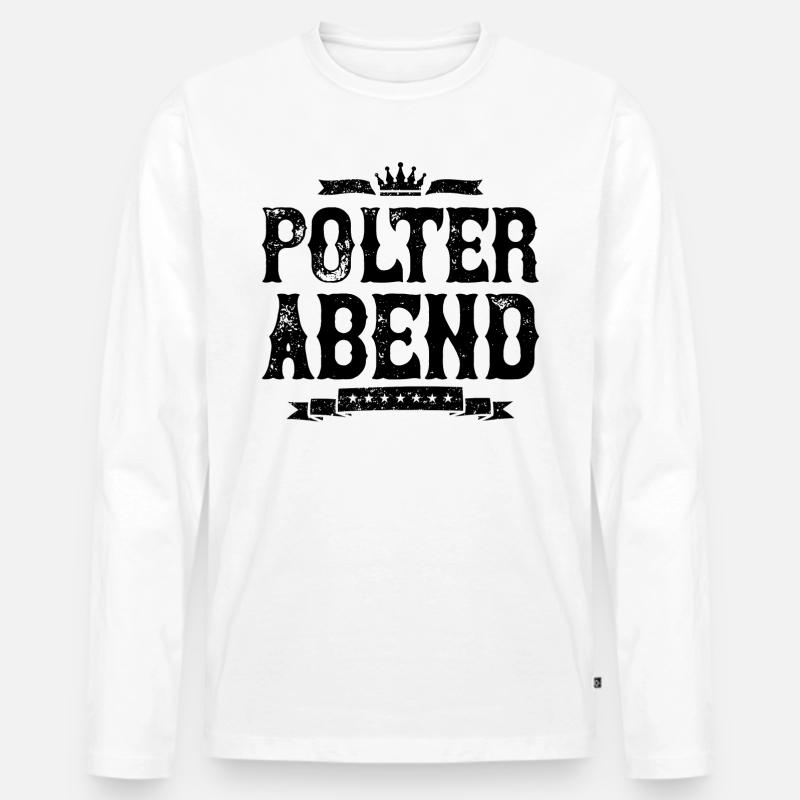 Polterabend Team Bräutigam - Männer Premium Bio Langarmshirt - Weiß