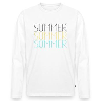 Summer Summer Summer Gift - T-shirt manches longues Premium bio Homme - blanc - Devant - Nico (187cm)