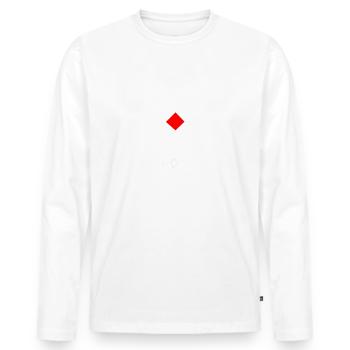 Yacht style communicate with me Foxtrot - Men's Premium Organic Long Sleeve Shirt - white - Front - Nico (187cm)