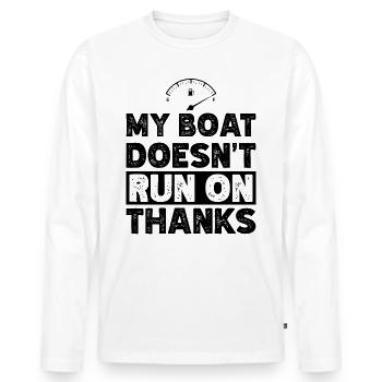 Mon bateau ne fonctionne pas grâce à Funny Boating Retro - T-shirt manches longues Premium bio Homme - blanc - Devant - Nico (187cm)