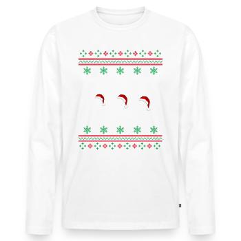 You Can Never Have Too Many Guitars Christmas Gift - Men's Premium Organic Long Sleeve Shirt - white - Front - Nico (187cm)