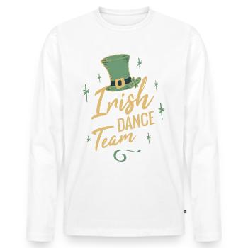 Irish Dance Team - Männer Premium Bio Langarmshirt - Weiß - Vorne - Nico (187cm)