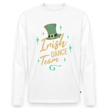 Irish Dance Team - Männer Premium Bio Langarmshirt - Weiß - Vorne - Nico (187cm)