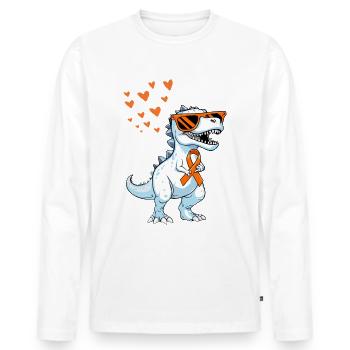 Multiple Sclerosis Awareness Support - Men's Premium Organic Long Sleeve Shirt - white - Front - Nico (187cm)