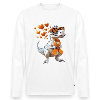Multiple Sclerosis Awareness Support - Men's Premium Organic Long Sleeve Shirt - white - Front - Nico (187cm)