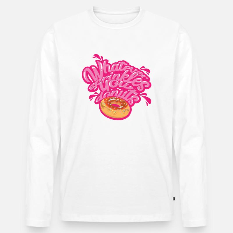 DONUT | Whatever Sprinkles Your Donuts - Männer Premium Bio Langarmshirt - Weiß