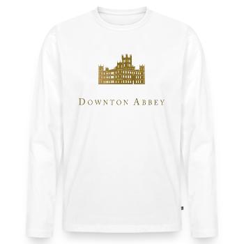 Downton Abbey Highclere Castle - Men's Premium Organic Long Sleeve Shirt - white - Front - Nico (187cm)