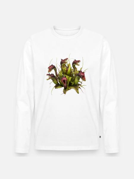 Undead and hungry - Men's Premium Organic Long Sleeve Shirt - white