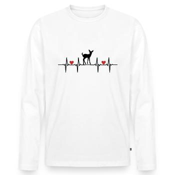 Deer Deer Cow Deer Roe deer Roe deer Forest, Forest Ge - Men's Premium Organic Long Sleeve Shirt - white - Front - Nico (187cm)