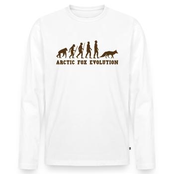 Arctic foxes white fox white foxes Arctic fox - Men's Premium Organic Long Sleeve Shirt - white - Front - Nico (187cm)