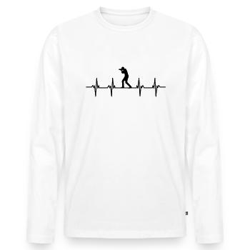 Flute Recorder Flutist Flute Player Flute - Men's Premium Organic Long Sleeve Shirt - white - Front - Nico (187cm)