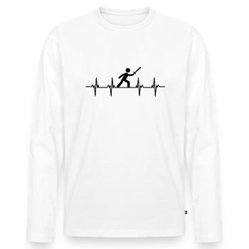 Schwertkampf Schwert Klinge Lanze Säbel Dolch - Männer Premium Bio Langarmshirt - Weiß - Vorne - Nico (187cm)