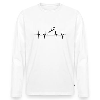 Snorer Snorer Tractor Motor Snoring - Men's Premium Organic Long Sleeve Shirt - white - Front - Nico (187cm)