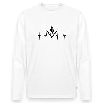 Saut à ski Saut à ski Saut à ski Ski - T-shirt manches longues Premium bio Homme - blanc - Devant - Nico (187cm)