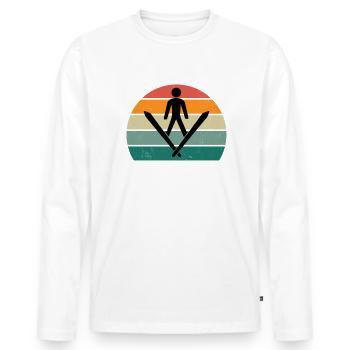 Saut à ski Saut à ski Saut à ski Ski - T-shirt manches longues Premium bio Homme - blanc - Devant - Nico (187cm)