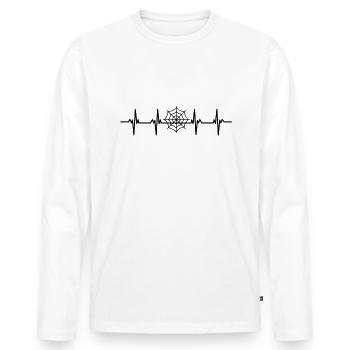 Spiders Spider web web arachnid legs 8 spider - Men's Premium Organic Long Sleeve Shirt - white - Front - Nico (187cm)