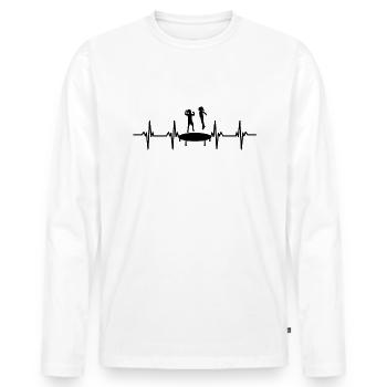 Trampoline jumper Trampoline jumper Trampoline - Men's Premium Organic Long Sleeve Shirt - white - Front - Nico (187cm)