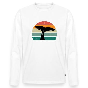 Whales Whale Mammals Marine Mammals Whale - Men's Premium Organic Long Sleeve Shirt - white - Front - Nico (187cm)