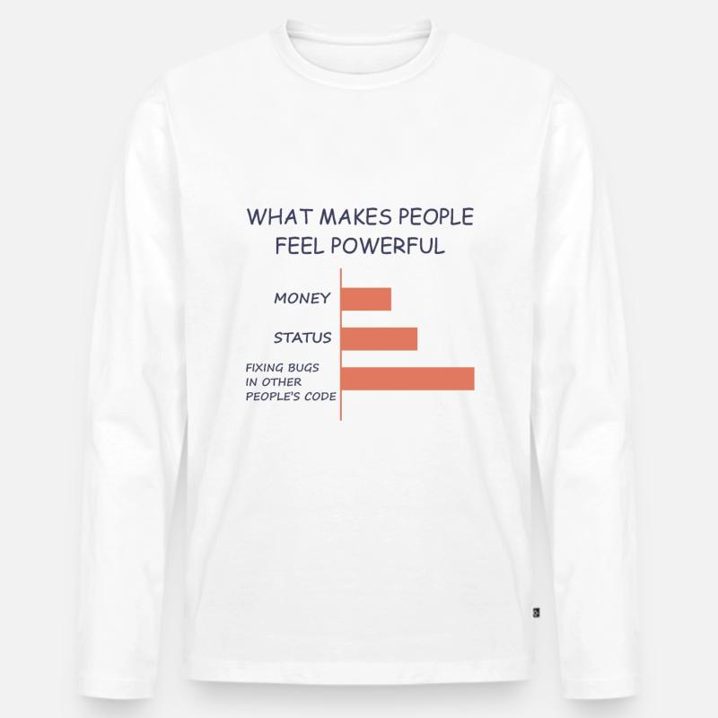Computerprogrammierer Codierer Software Engineer Geschenk - Männer Premium Bio Langarmshirt - Weiß