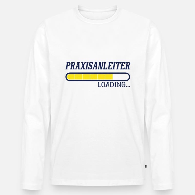 Werdender Praxisanleiter - Männer Premium Bio Langarmshirt - Weiß