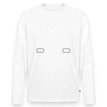 Authentic Schwarzwald ESTD 1975 - Männer Premium Bio Langarmshirt - Weiß - Vorne - Nico (187cm)
