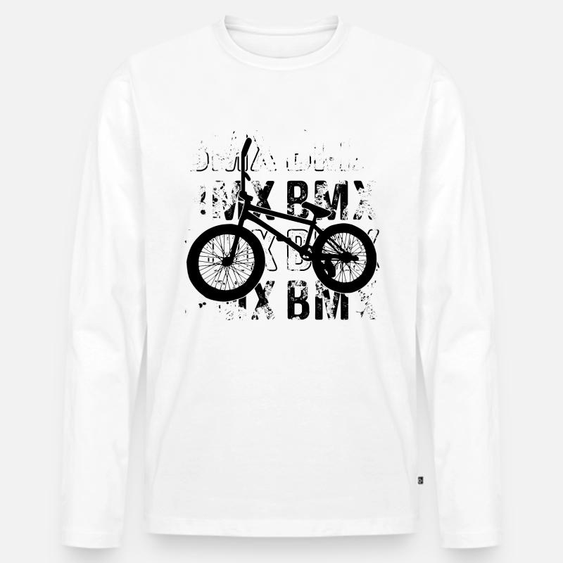 BMX - Männer Premium Bio Langarmshirt - Weiß
