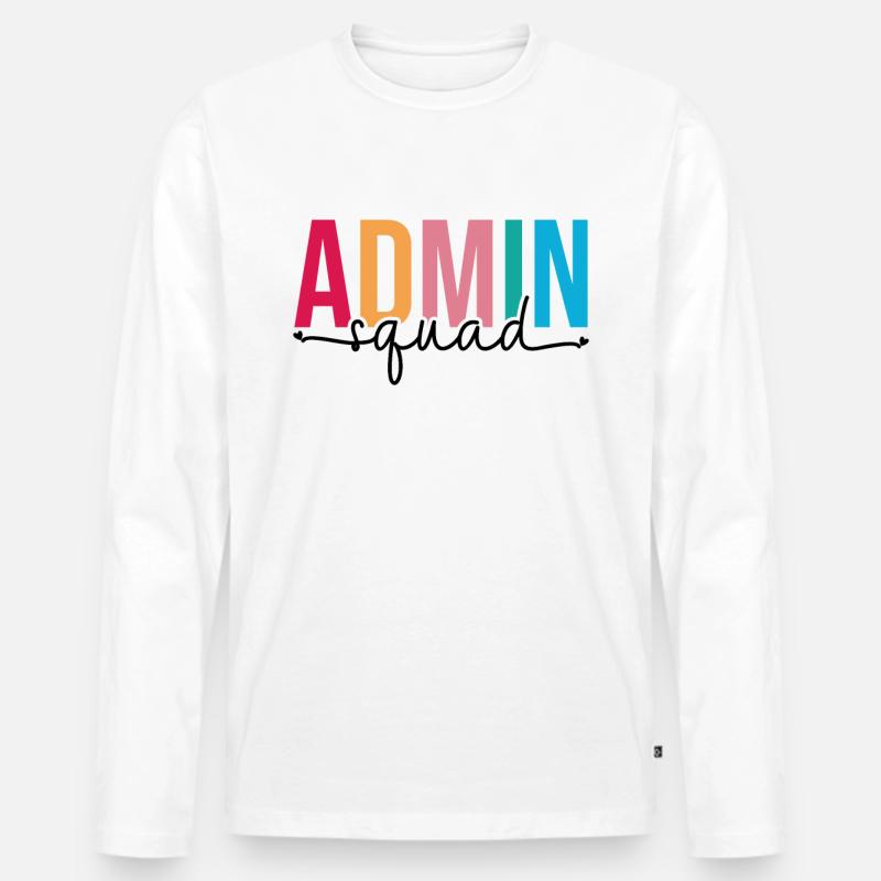 Équipe d’administration de l’assistant administratif de l’escouade d’administration T-shirt manches longues Premium bio Homme