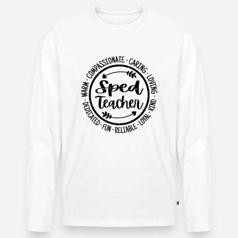 Beschleunigter Lehrer - Männer Premium Bio Langarmshirt - Weiß