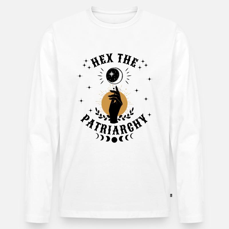 Hex Das Patriarchat - Männer Premium Bio Langarmshirt - Weiß