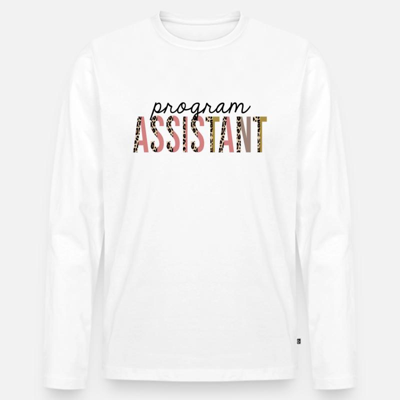 Programmassistent Leopard Print Funny - Männer Premium Bio Langarmshirt - Weiß