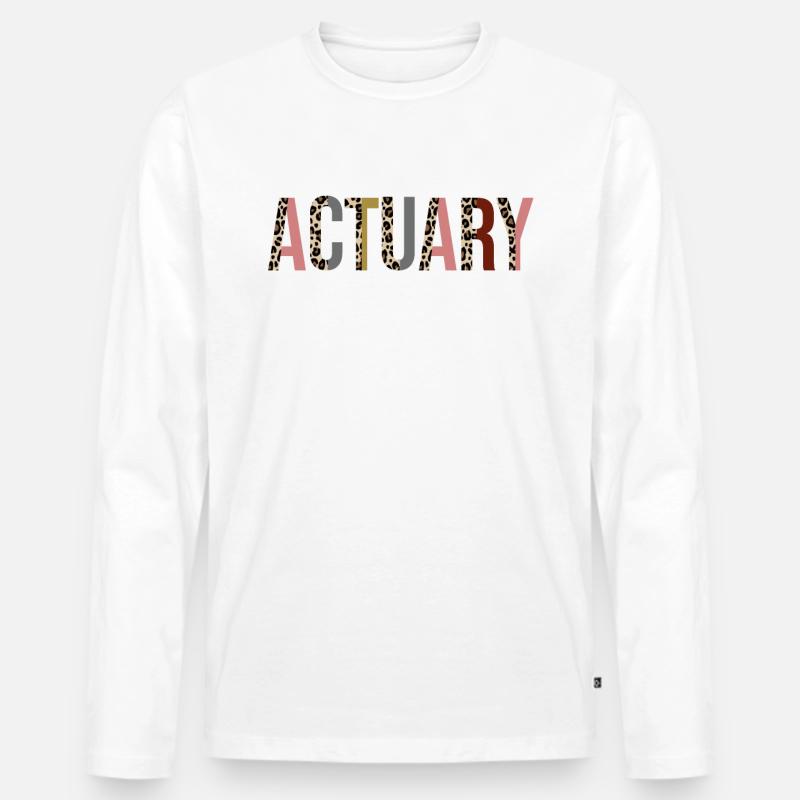 Aktuar - Männer Premium Bio Langarmshirt - Weiß